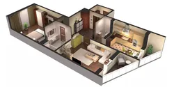 Проект дизайн квартиры 3 комнаты