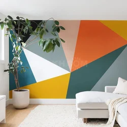 Living Room Wall Design Using Water-Based Paint