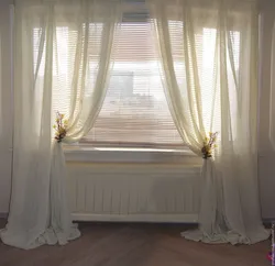 Bedroom window design with tulle