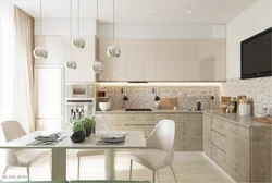 Kitchen Interior In Light Colors In A Modern Style Inexpensively