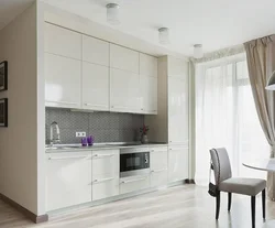 Kitchen Interior In Light Colors In A Modern Style Inexpensively
