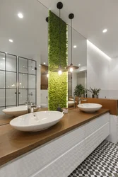 Bathroom design with greenery