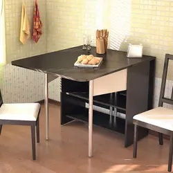 Kitchen folding table for a small kitchen photo