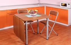 Kitchen folding table for a small kitchen photo