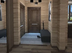 Entrance hall made of timber design