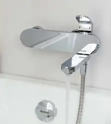 Bath Mixer With Spout And Shower Photo