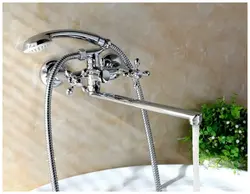Bath mixer with spout and shower photo