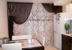 Interior Curtains For The Kitchen In Brown