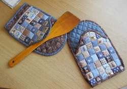 DIY kitchen oven mitts patterns with photos