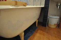 Пафарбаваць чыгунную ванну фота