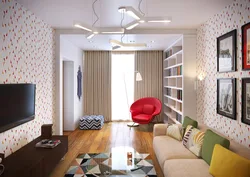 Дизайн зала в панельном доме в трехкомнатной квартире