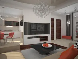 Дизайн зала в панельном доме в трехкомнатной квартире