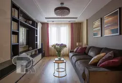 Design of a two-room apartment with a balcony photo