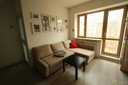 Design of a two-room apartment with a balcony photo