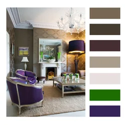 Table Of Color Combinations In The Living Room Interior