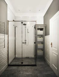 Shower cabin without tray bathroom design