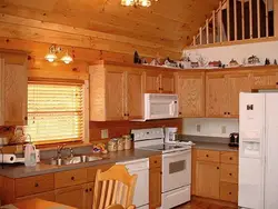 Кухня на даче из вагонки фото
