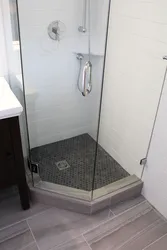 Photo of shower in apartment bathroom