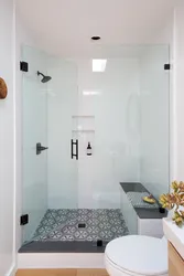 Photo of shower in apartment bathroom