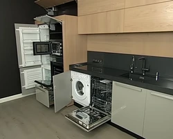 Фото кухни с посудомоечной машиной и стиральной машиной фото