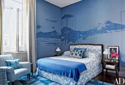 Дизайн Спальни В Синим Тоне