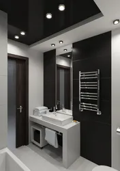 Bath interior with black ceiling