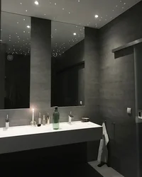 Bath interior with black ceiling