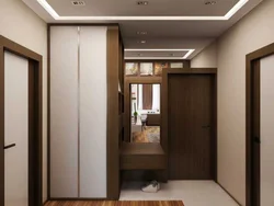Corridor design in a one-room apartment photo