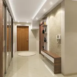 Corridor design in a one-room apartment photo