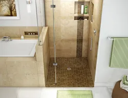 Ванная и душевая без поддона в одной комнате дизайн