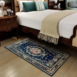 Bedroom interior with carpet on the floor