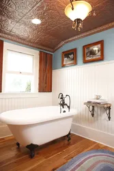 Inexpensive Ceiling In The Bathroom Photo
