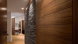 Interior hallway wall wood