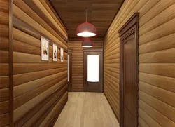 Interior hallway wall wood