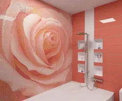 Роза в интерьере ванной