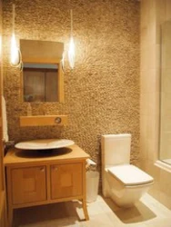 Sand colored bathroom design