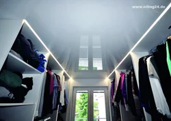 Как сделать гардеробную в комнате с натяжным потолком фото