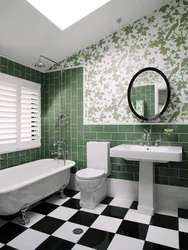 Gray green bathroom design