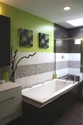 Gray green bathroom design