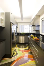 Kitchen design with heated floors