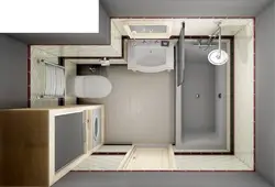 Ванная с туалетом совмещенные дизайн с размерами