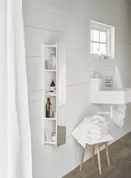 Bathroom mirror and shelf design
