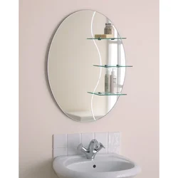 Дизайн зеркала и полки для ванны