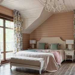 What Color To Paint The Walls In A Wooden House In The Bedroom Photo