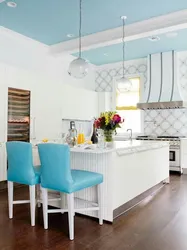 Kitchen ceiling blue photo