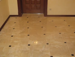 Porcelain Stoneware Floors In The Kitchen And Hallway Photo
