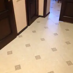 Porcelain stoneware floors in the kitchen and hallway photo