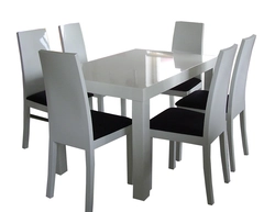 Столы и стулья белые для кухни фото