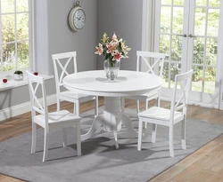 White tables and chairs for the kitchen photo