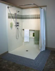 Evdə hazırlanmış duş ilə vanna otağı dizaynı